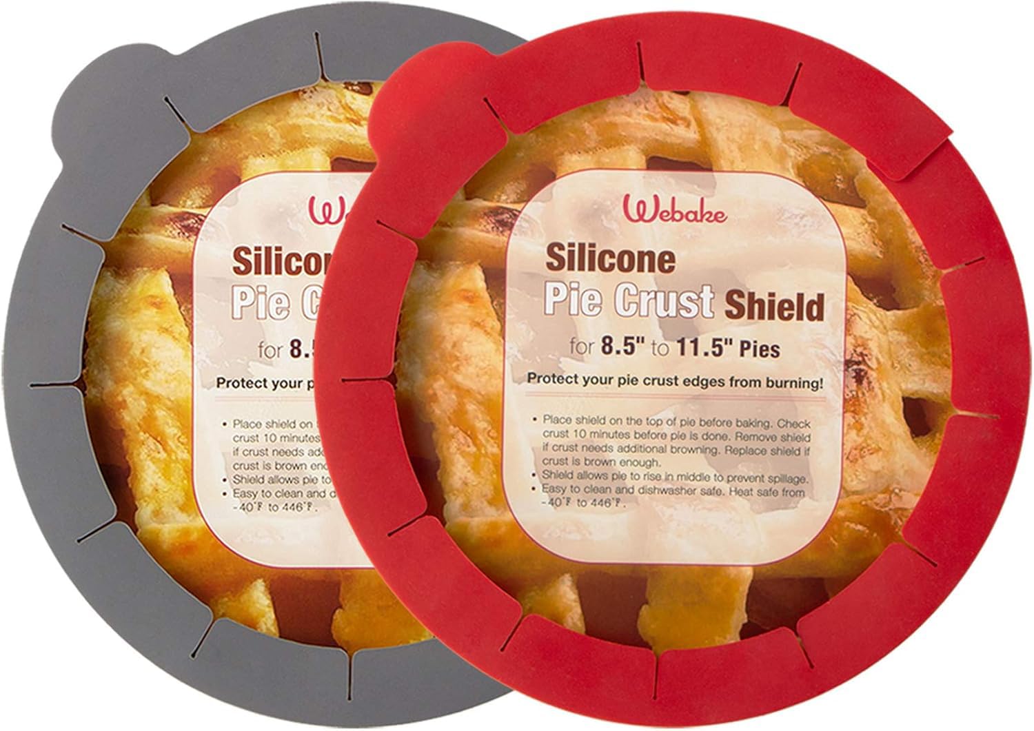 Protector de masa Webake para pie, ajuste 8.5-11.5 pulgadas, protege bordes horneados.