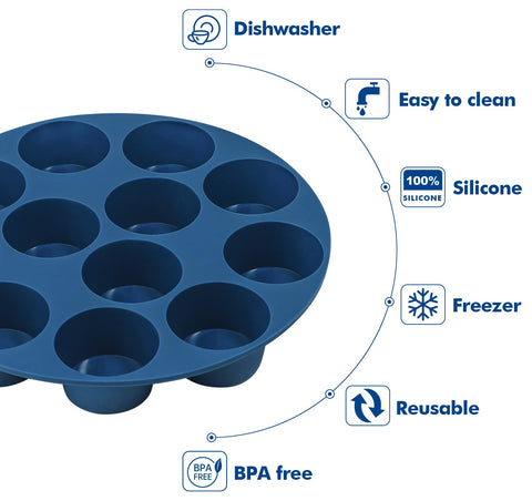 Webake molde silicona para freidora de aire, cocción rápida y uniforme.