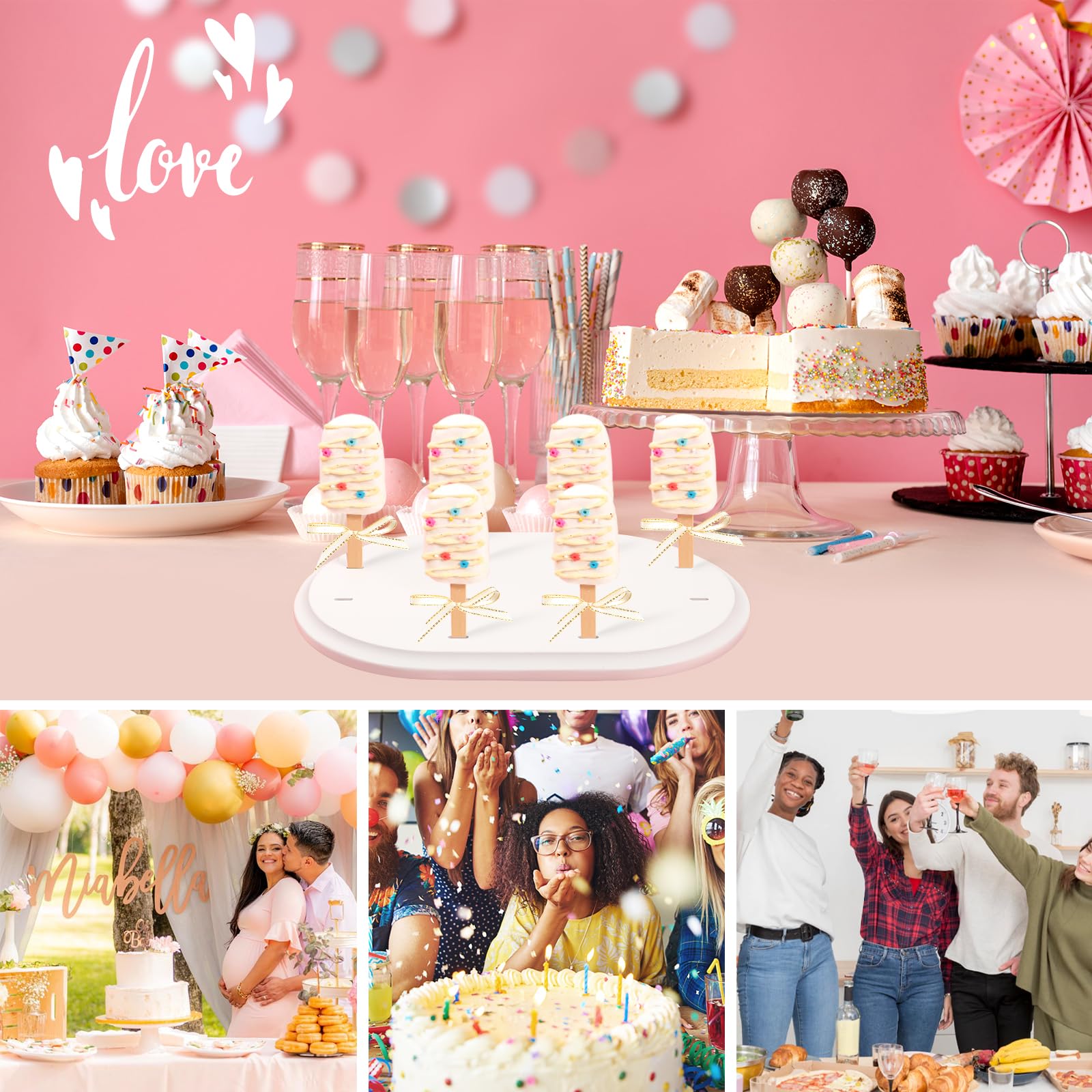 Webake uso repetido dulces cakesicles perfecto para eventos.