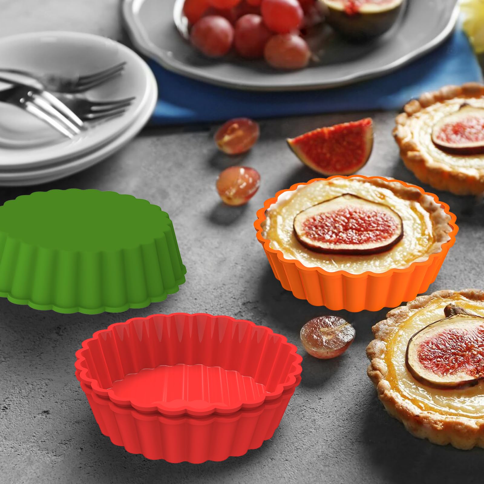 Webake molde tarta mini 4 pulgadas uso versátil para tartas.