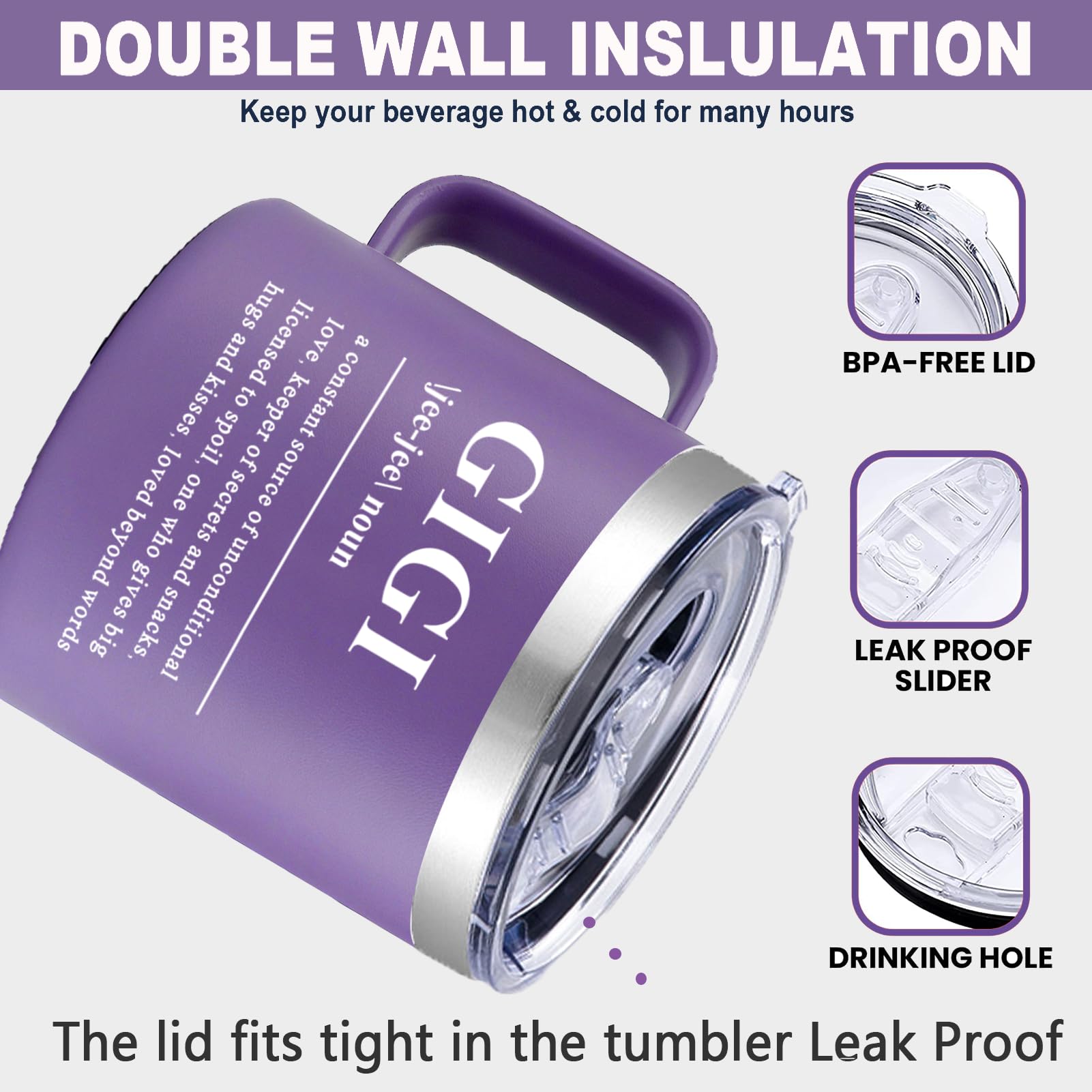 Aislamiento de pared doble para bebidas frías o calientes.