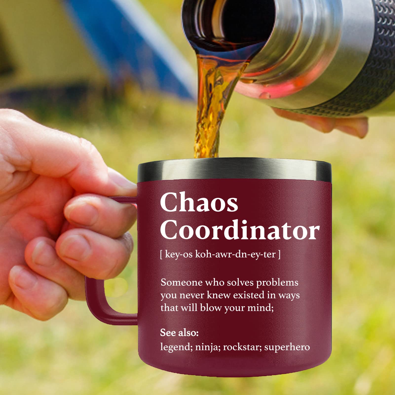 Perfecto para jefa o amiga, taza coordinadora del caos de WECACYD.