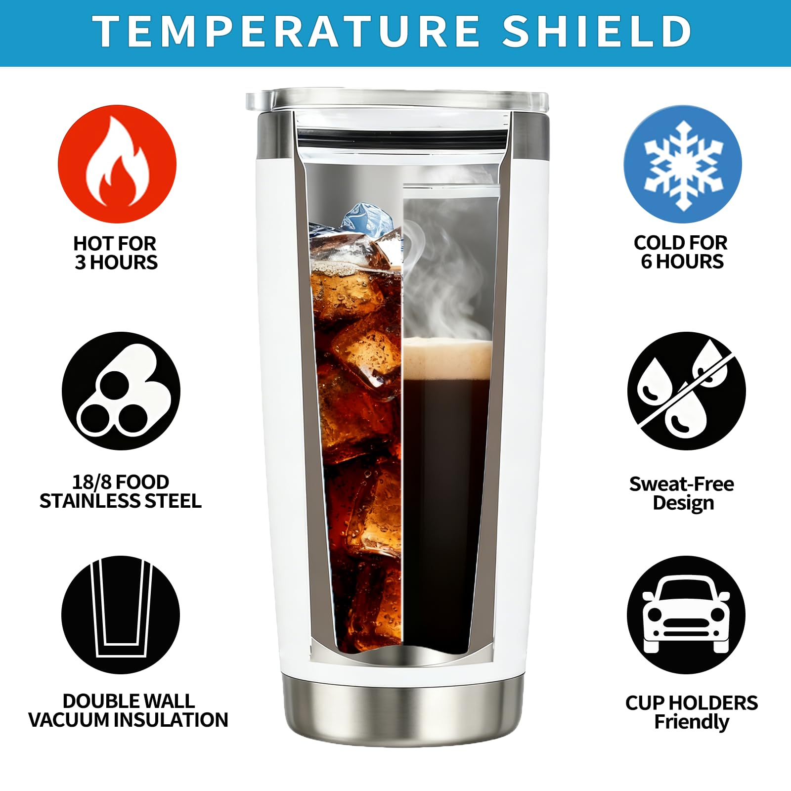 Uso exterior e interior con Tumbler WECACYD, perfecto para picnic.