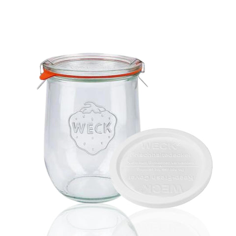 WECK 745 Tulip tarro con tapa, cierre hermético para conservar frescura y aromas.