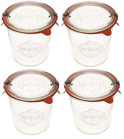 Jarra WECK de boca ancha para conservación de alimentos.