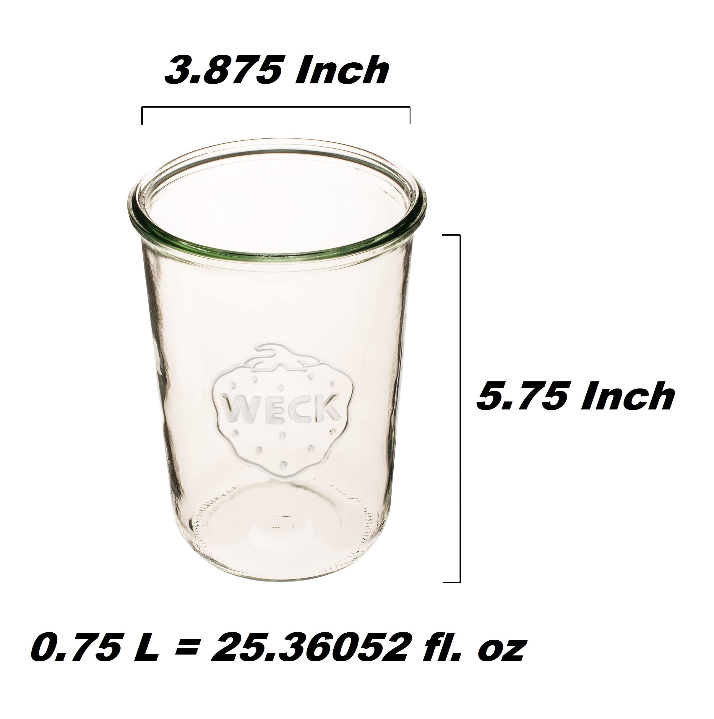 Weck Mold Jar 743 tapa de vidrio con cierre hermético