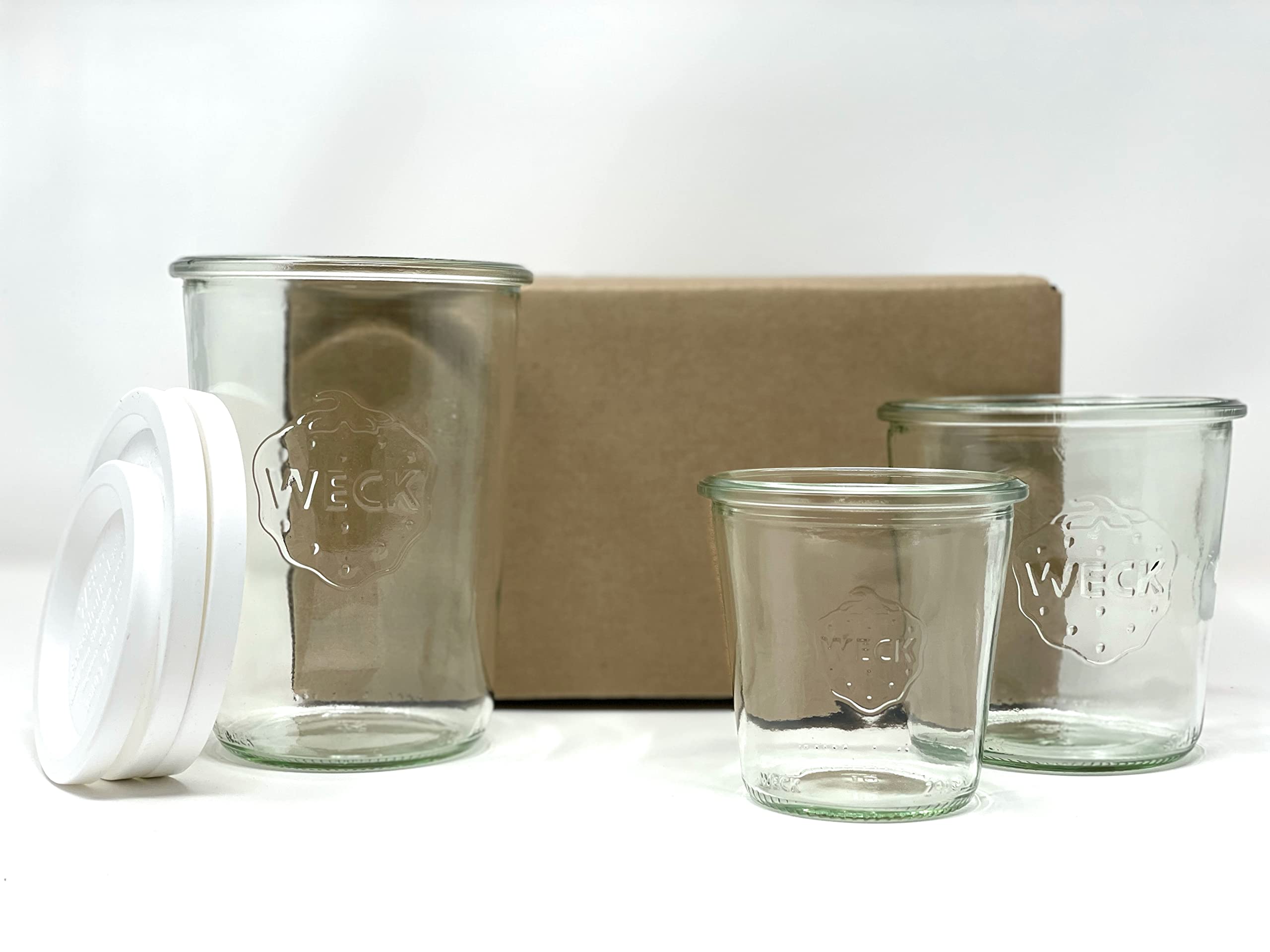 WECK Mold Jar de vidrio grueso, resistente a calor y frío.