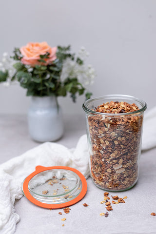 Weck tapa cristal con junta, ideal para conservar alimentos y mantener aromas