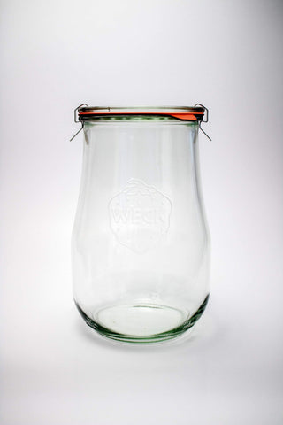 Weck Tulip Jar 1.5 L, uso versátil para despensa y baño