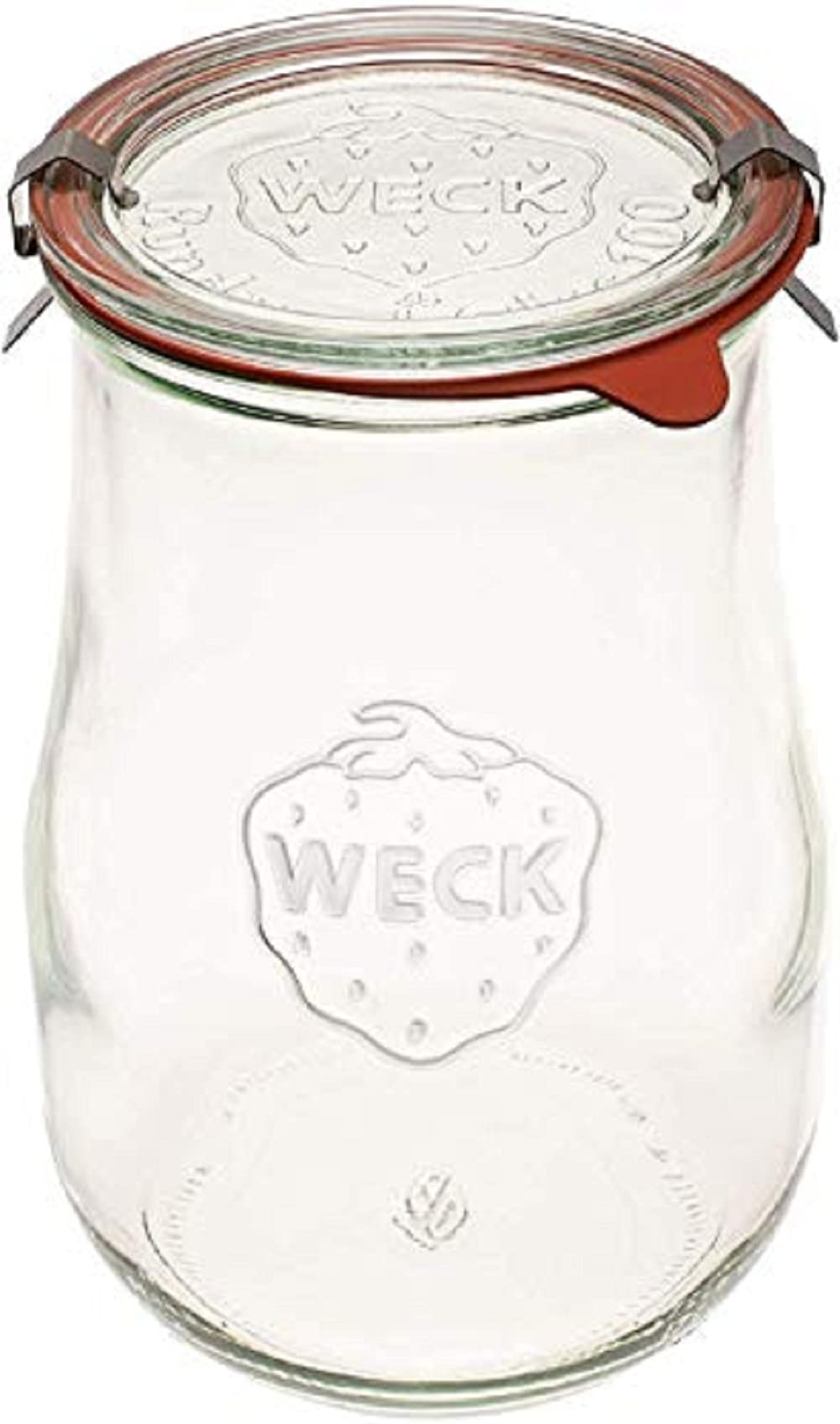 Weck Tulip Jar 1.5 L con tapa de cristal y boca amplia, fácil ver el contenido