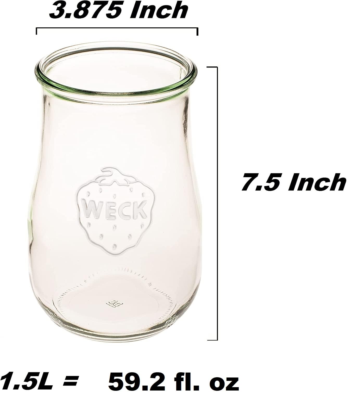 Weck Tulip Jar 1.5 L sin plástico, ideal para conservar alimentos