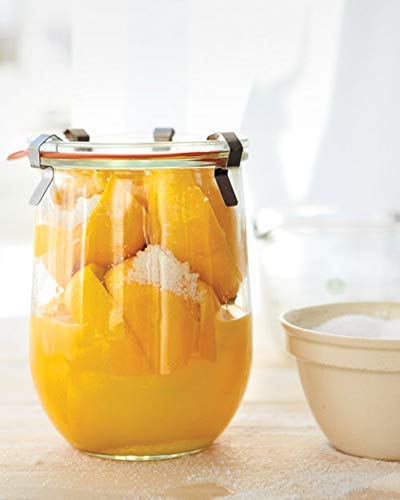 WECK Tulip Jar incluye gomas y clips para cierre seguro