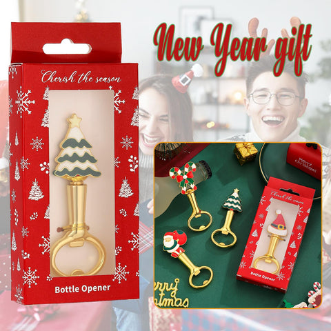 Abrebotellas WeddPtyFr navidad árbol dorado; realza la mesa