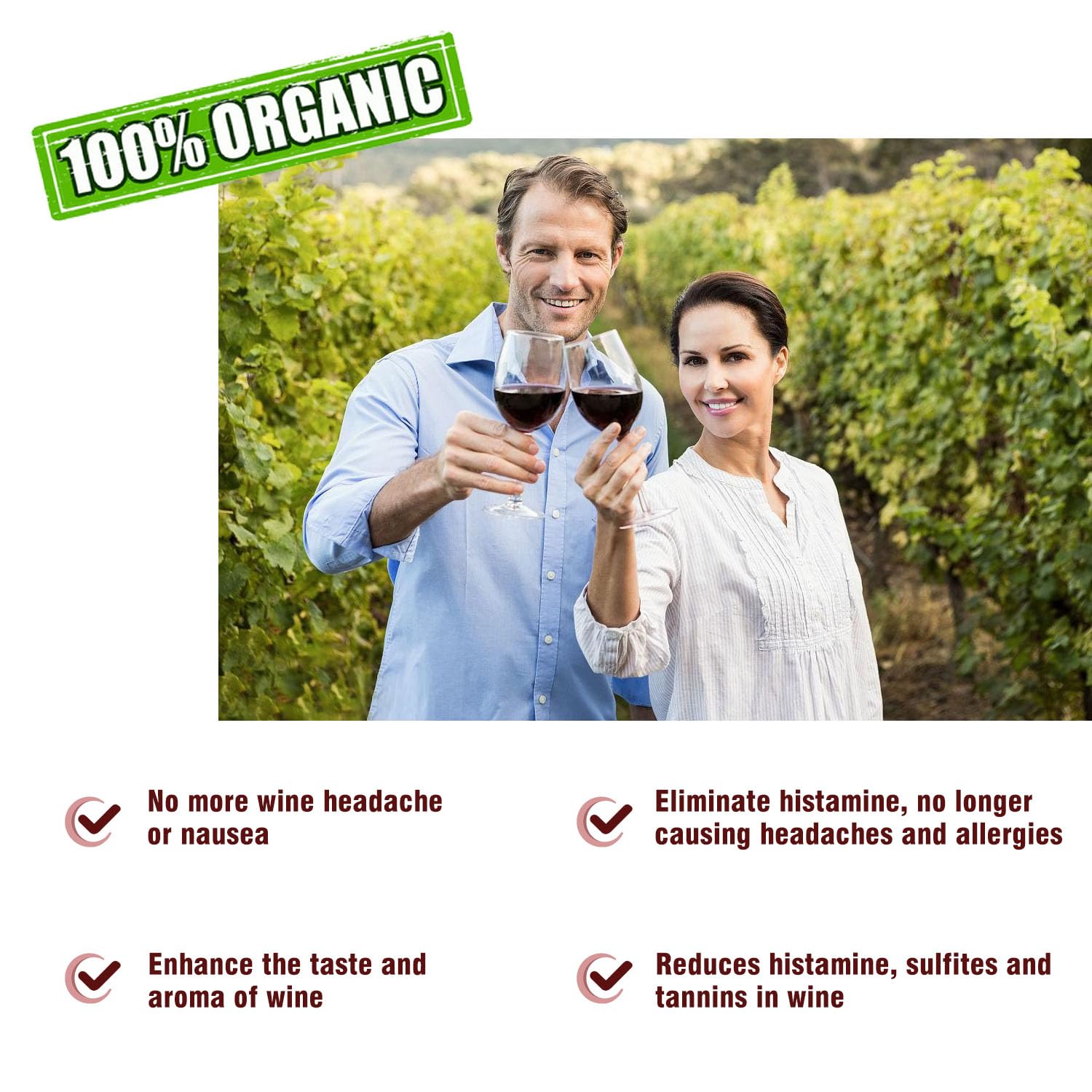 Diseño de bolsita fácil de usar para purificar vino