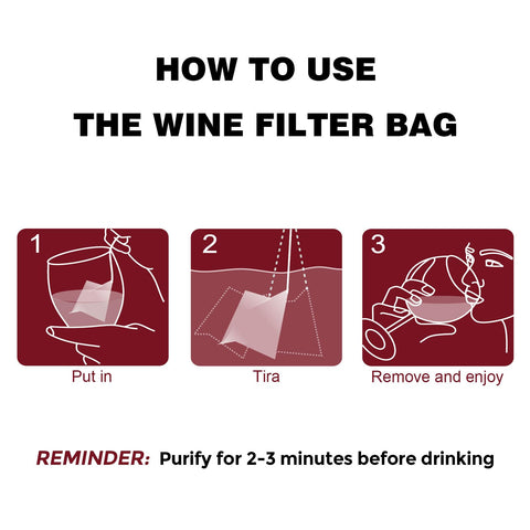 Portátil y práctico para llevar vino purificado