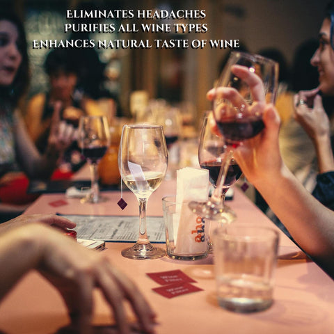 Sin químicos irritantes añadidos al purificar vino