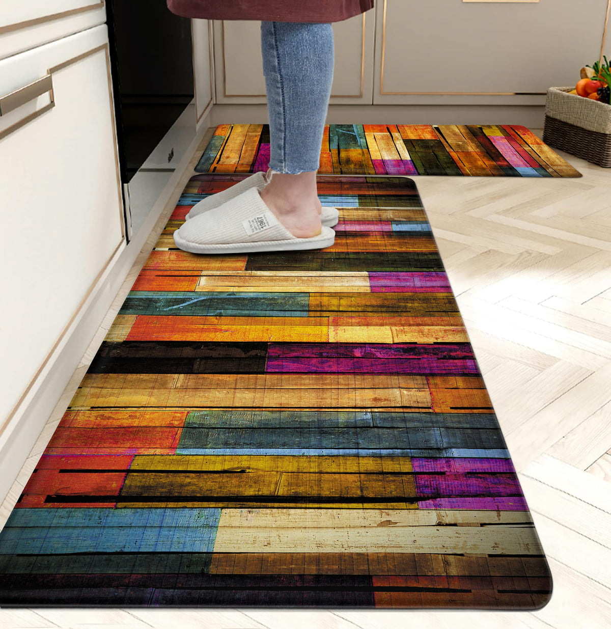Weesire alfombra cocina colorida con diseño de árbol, ideal para añadir estilo y confort.