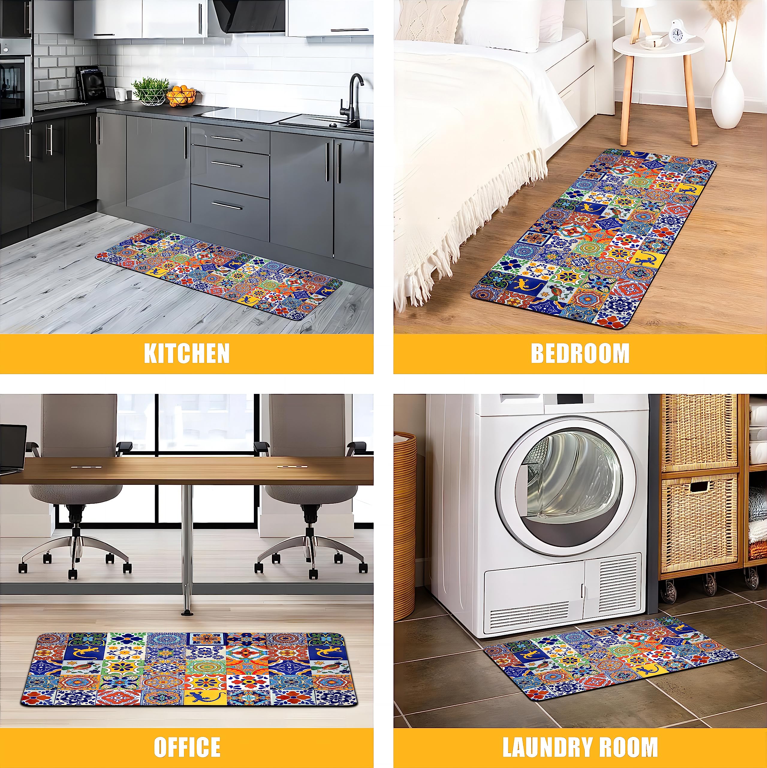 Weesire alfombra cocina resistente al agua y aceite para uso diario
