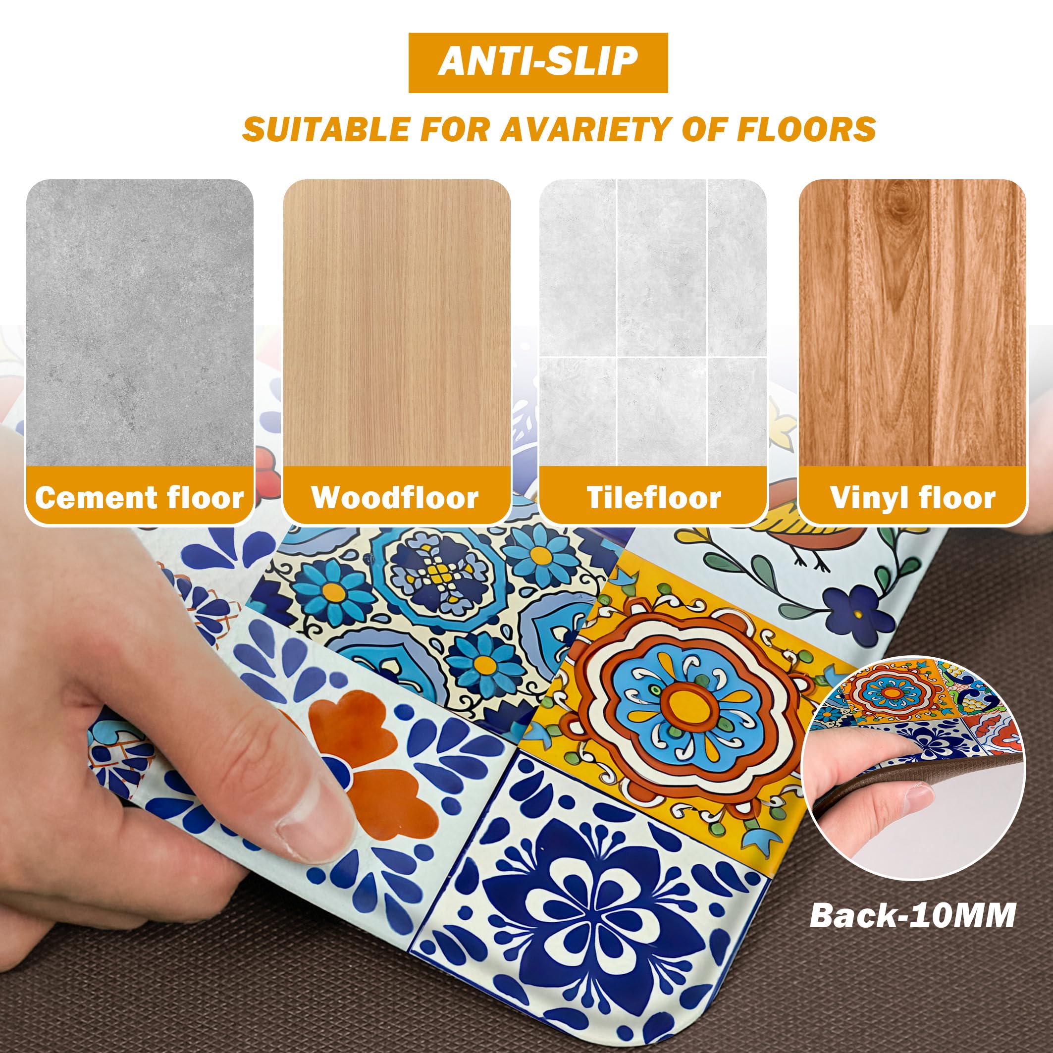 Weesire alfombra cocina uso diario, diseño decorativo y práctico