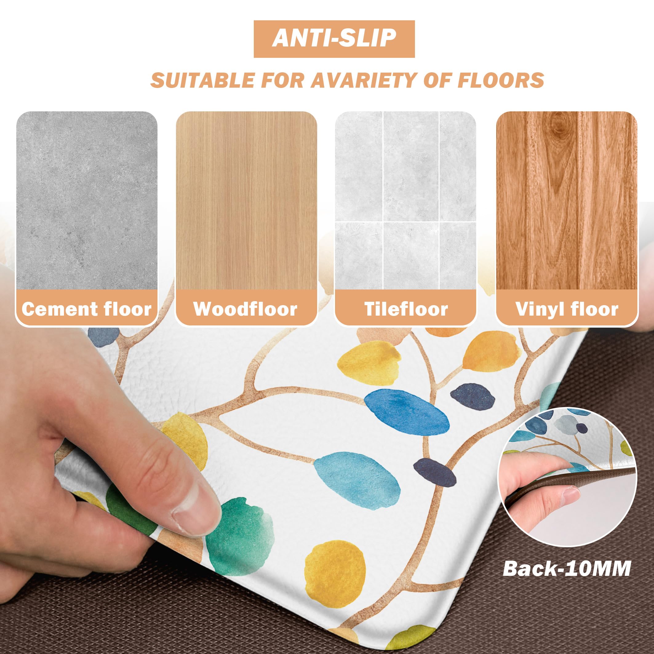 Weesire alfombra cocina usos múltiples para entrada, lavandería y cocina diaria.