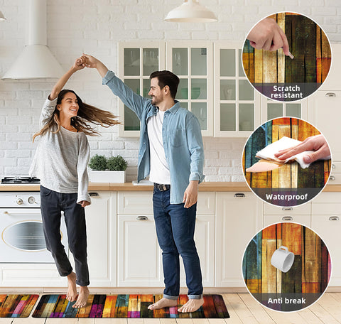 Weesire pack dos alfombras cocina, ideal para lavandería y cocina.