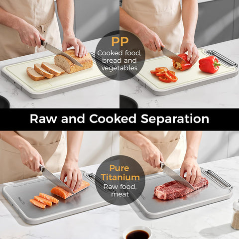 weetla tabla PP trigo, separación crudo cocido para higiene en la cocina