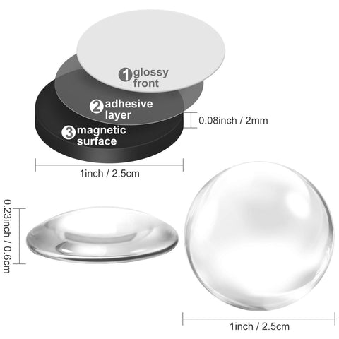 Weewooday cabochones de cristal transparentes de 1 pulgada para proyectos creativos