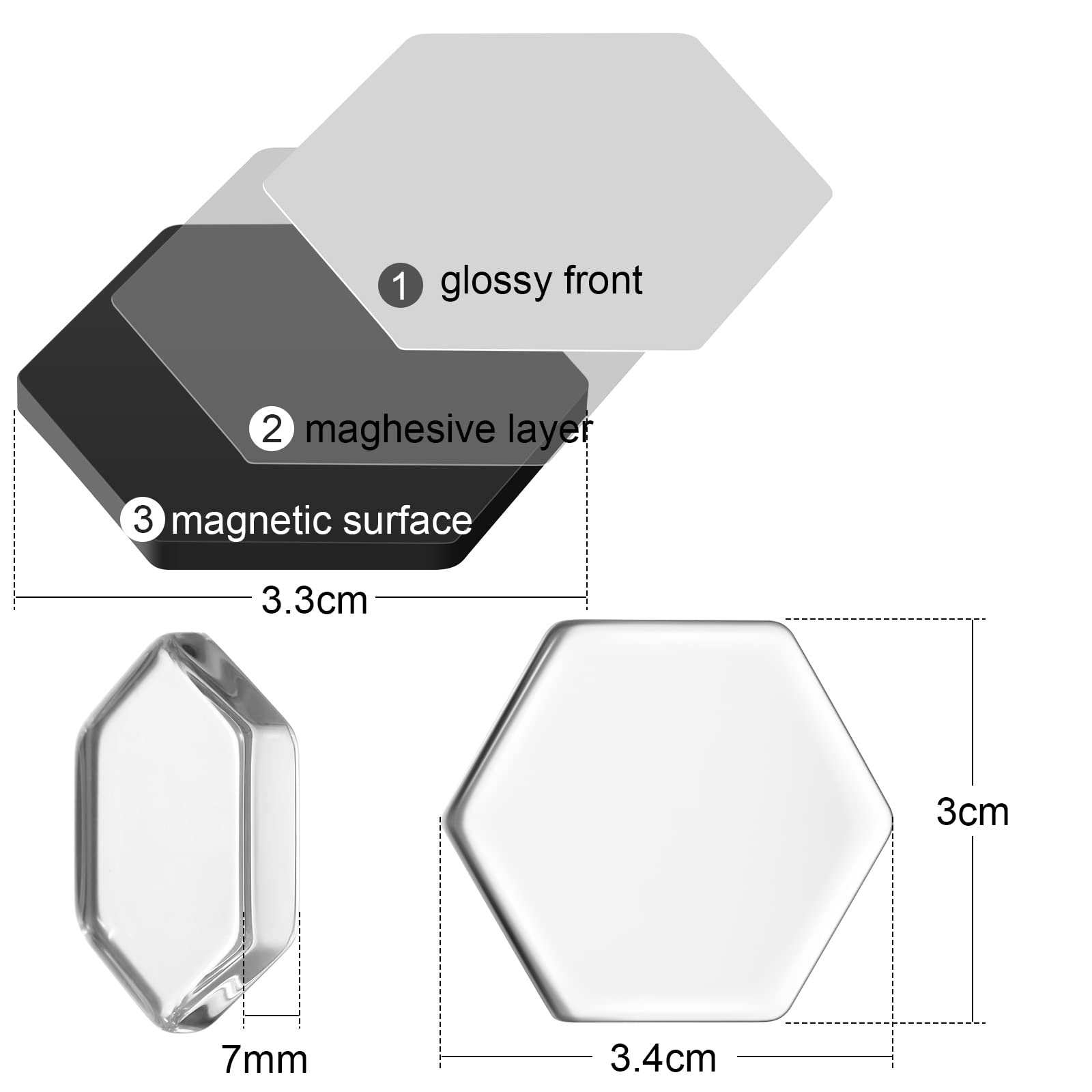 Weewooday cabochones de cristal transparentes para imanes decorativos y artesanales