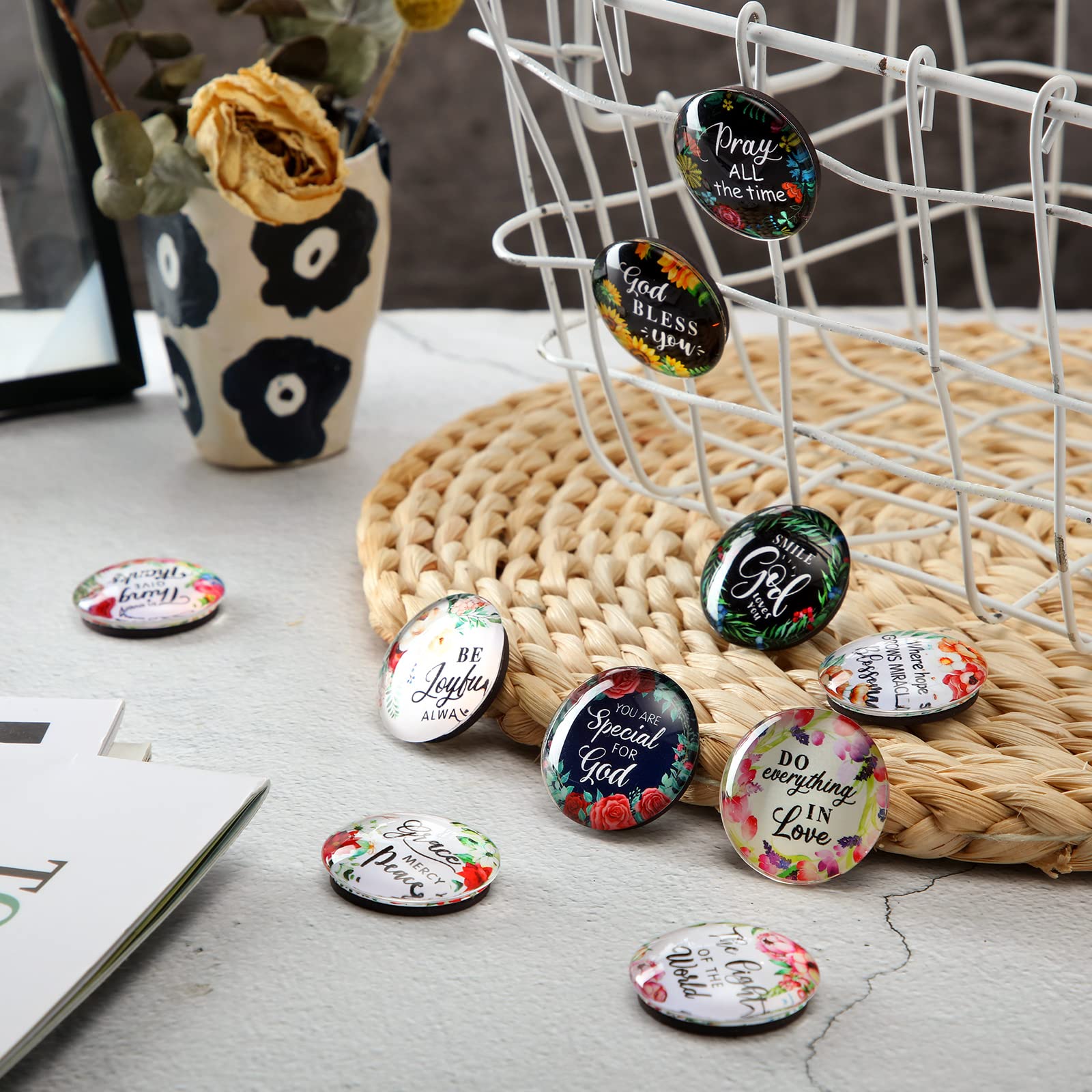 Imán decorativo Weewooday con pétalos, ideal como recordatorio positivo