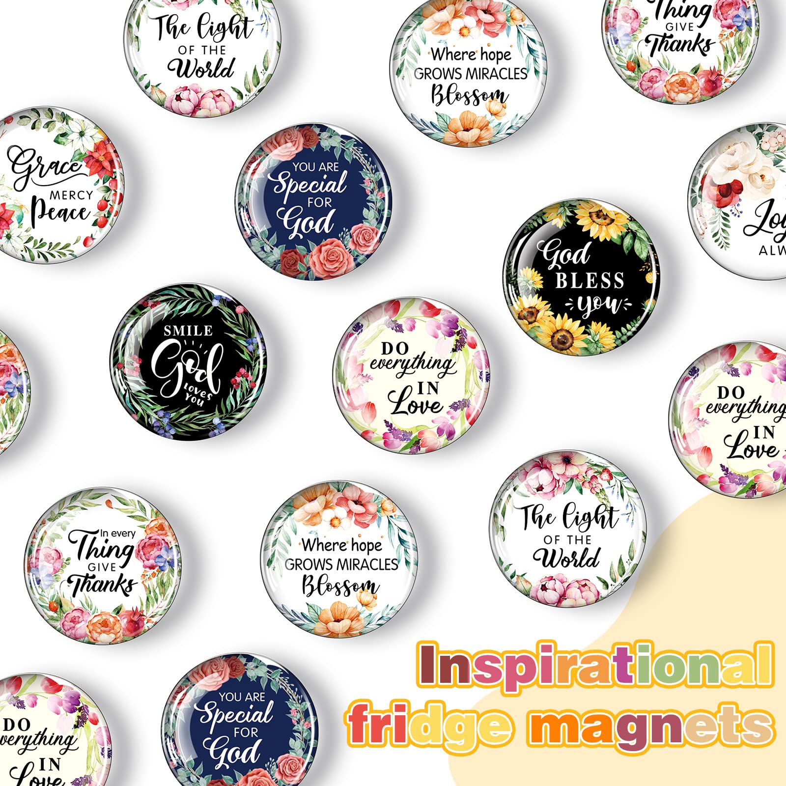 Weewooday imán con frase floral para inspirar en la cocina y el escritorio