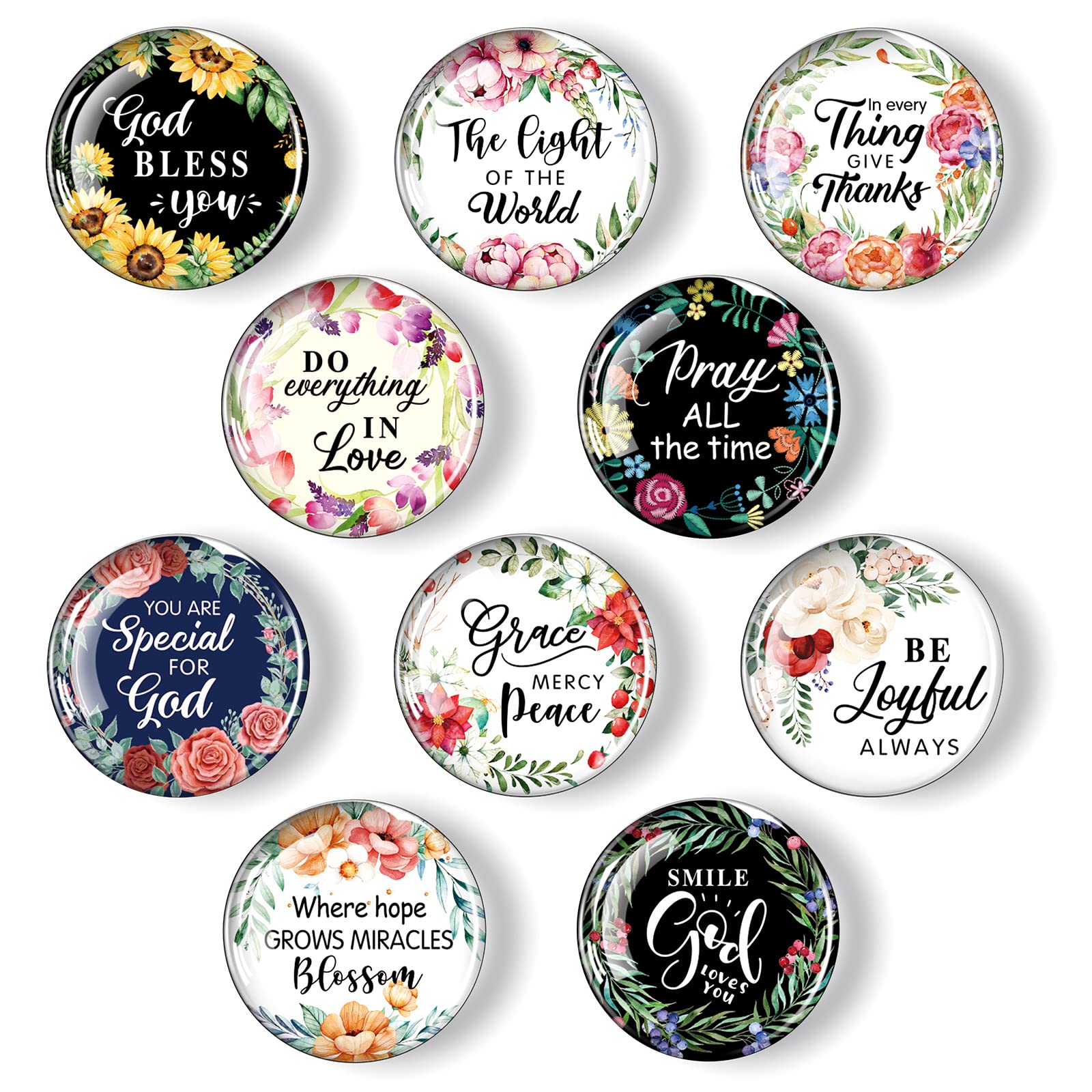 Imanes Weewooday para nevera con mensaje motivador y diseño de vidrio duradero