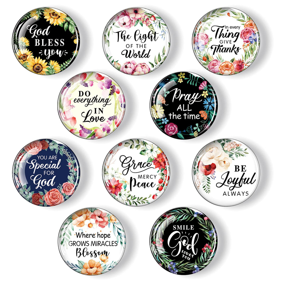 Imanes Weewooday para nevera con mensaje motivador y diseño de vidrio duradero