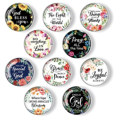 Imanes Weewooday para nevera con mensaje motivador y diseño de vidrio duradero