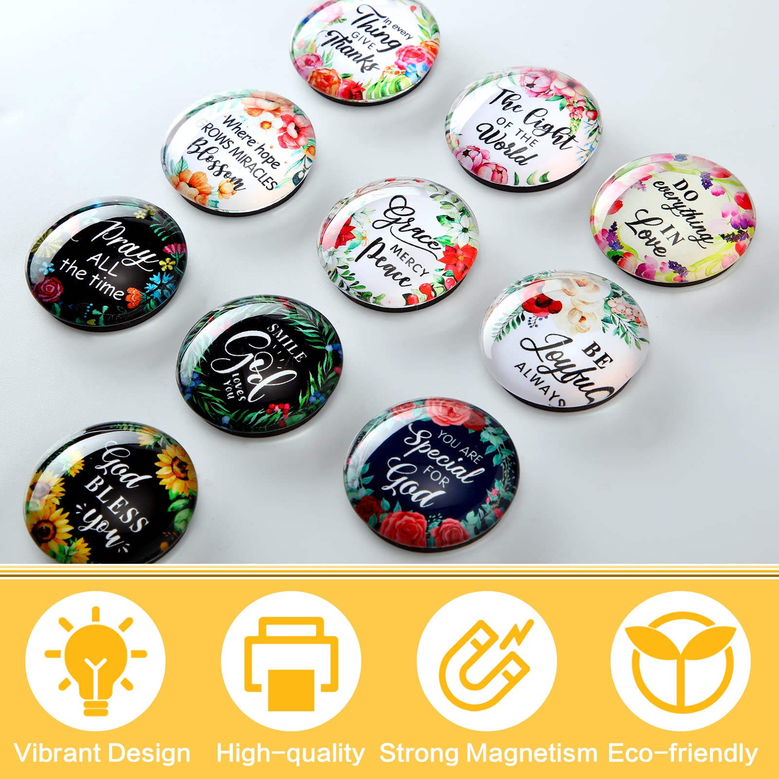 Imanes de vidrio Weewooday para oficina y cocina, regalo práctico