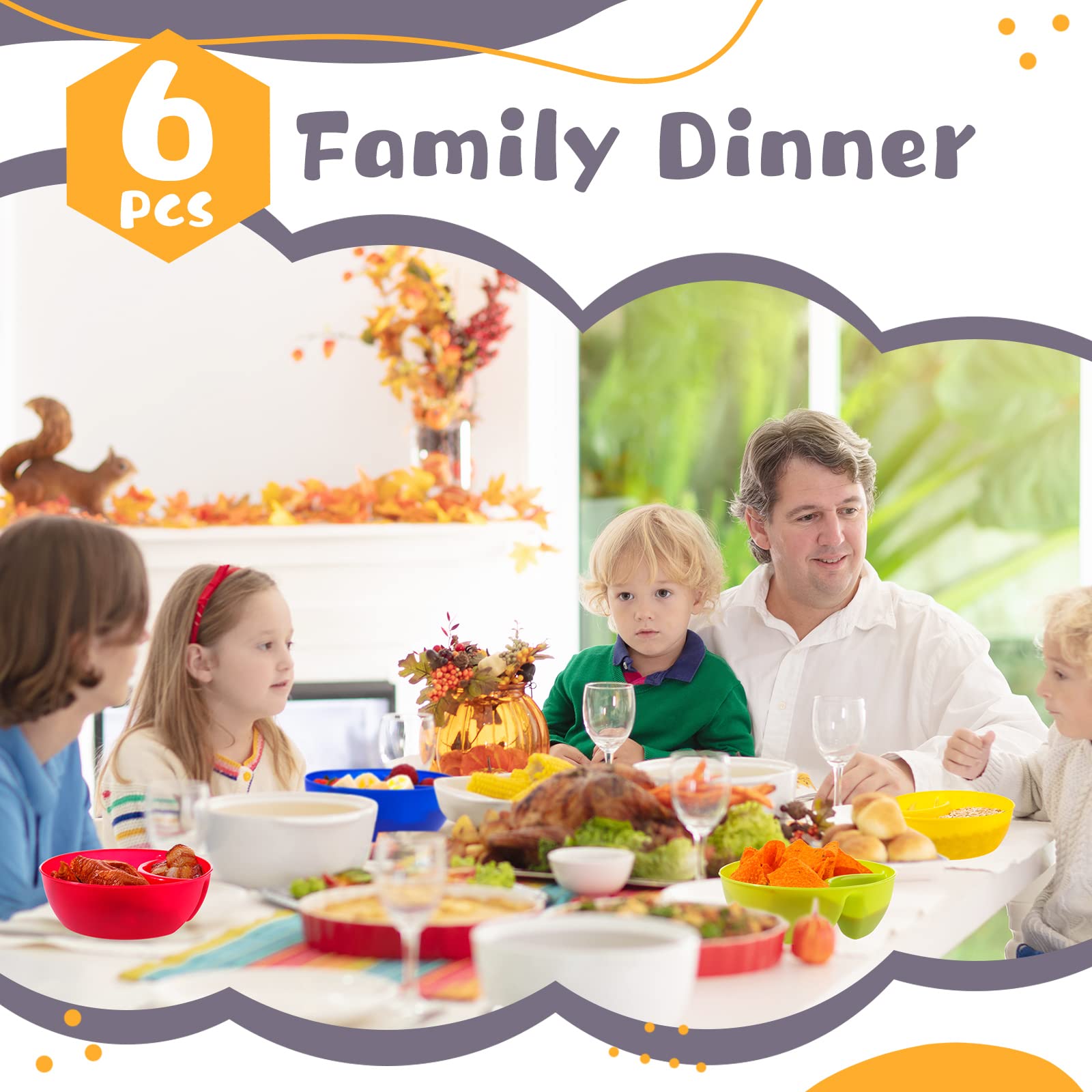 Weewooday tazones apilables, ahorro de espacio en la cocina y camping.