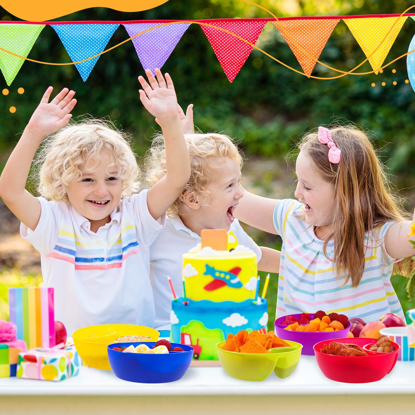 Weewooday tazones para postres y meriendas, colores vivos.