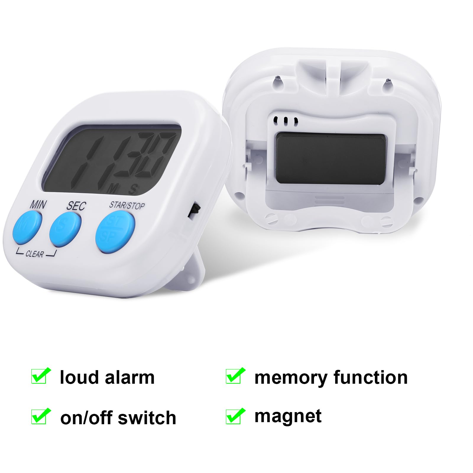 Temporizador digital de Weewooday para aula y oficina, fácil de colocar.