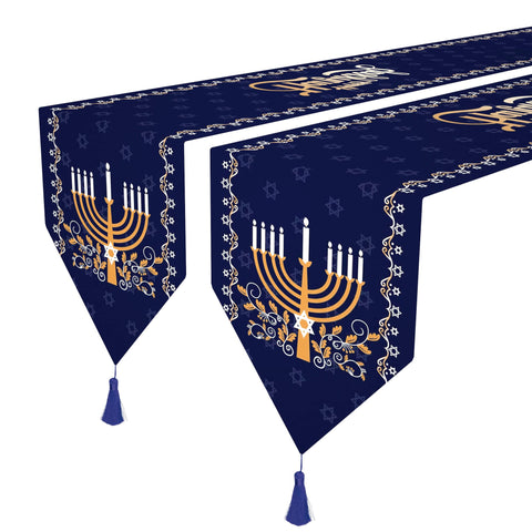 Wehhbtye januca-runner mesa 180x30 cm para cenas festivas.