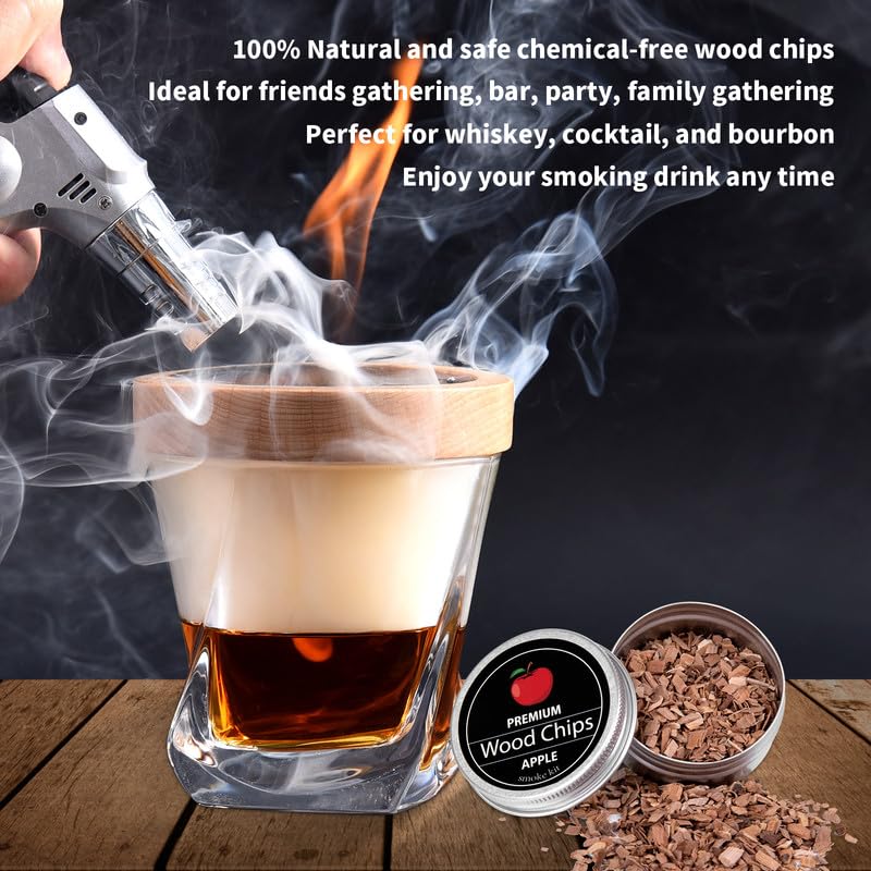 Weibutech chips madera cuatro sabores para infusionar whisky con humo delicioso