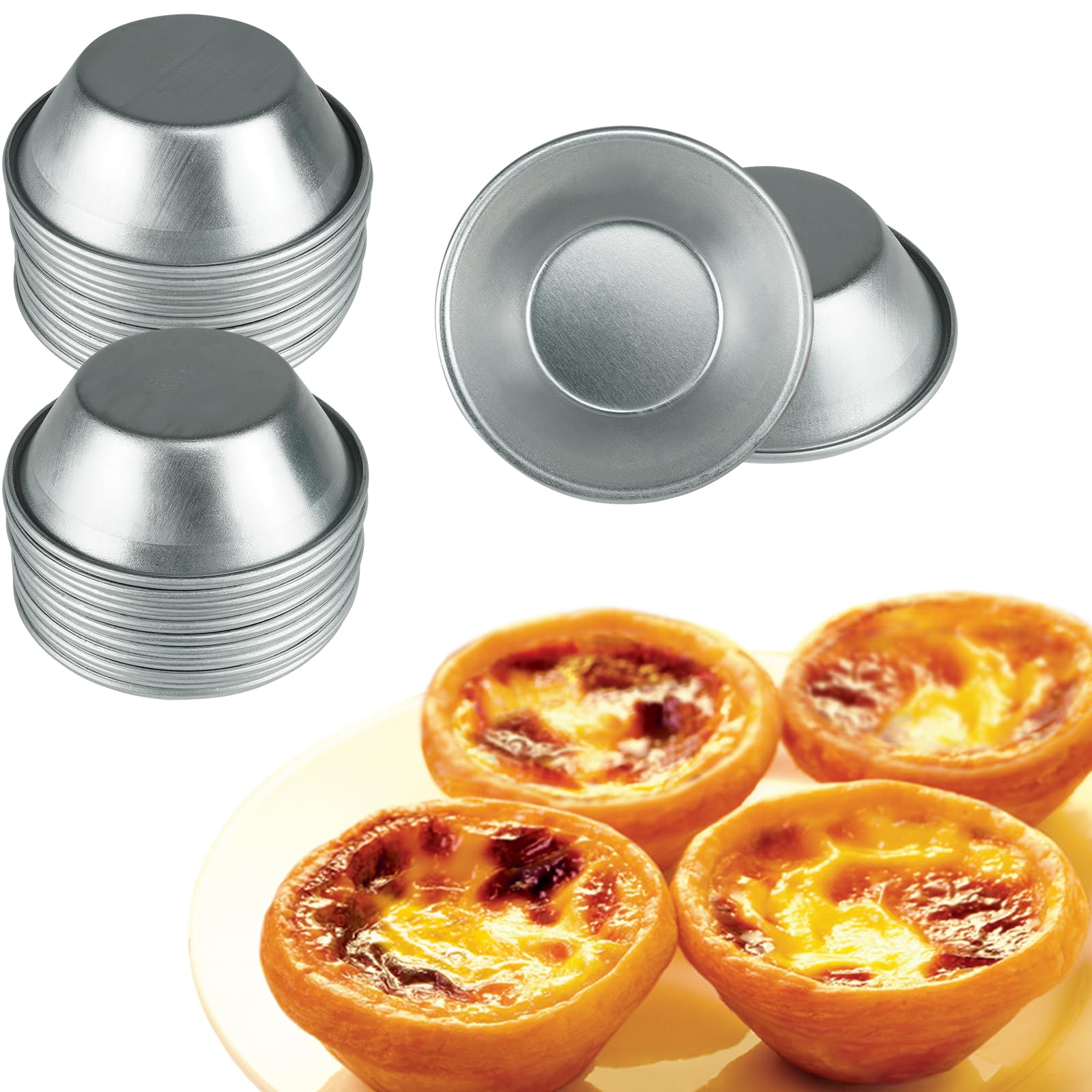 Weilan moldes tartas mini: 25 piezas para hornear porciones uniformes