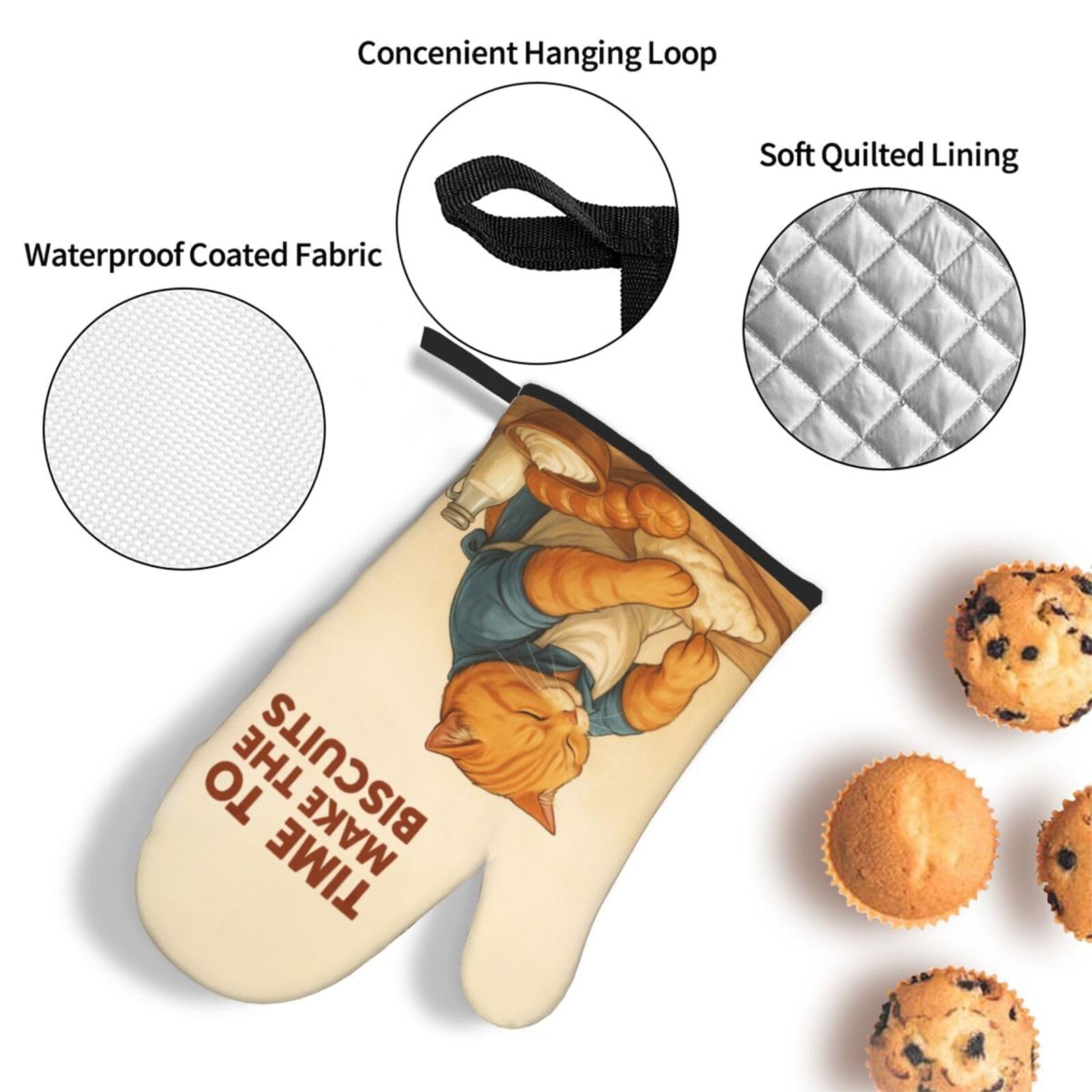 Frase hora de hacer galletas en las manoplas Weiscode