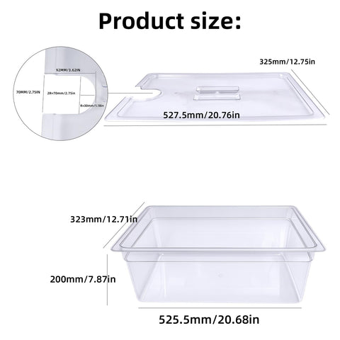 WELKOR contenedor sous vide 26 qt gran capacidad para porciones grandes.