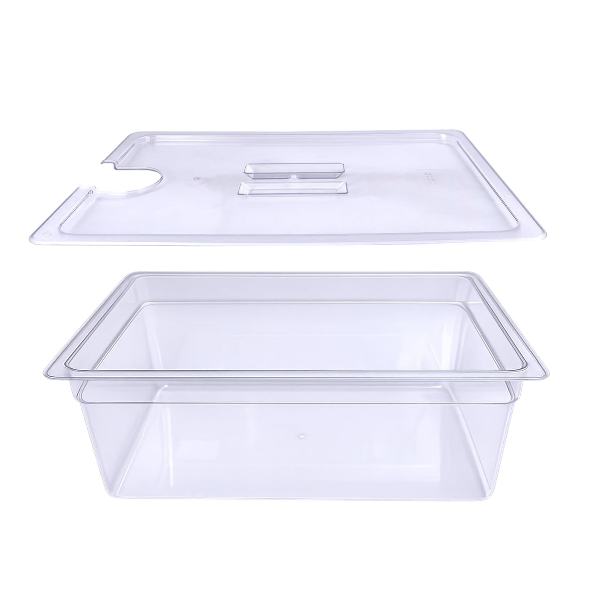 WELKOR contenedor sous vide 26 qt con tapa, evita evaporación para cocción estable.