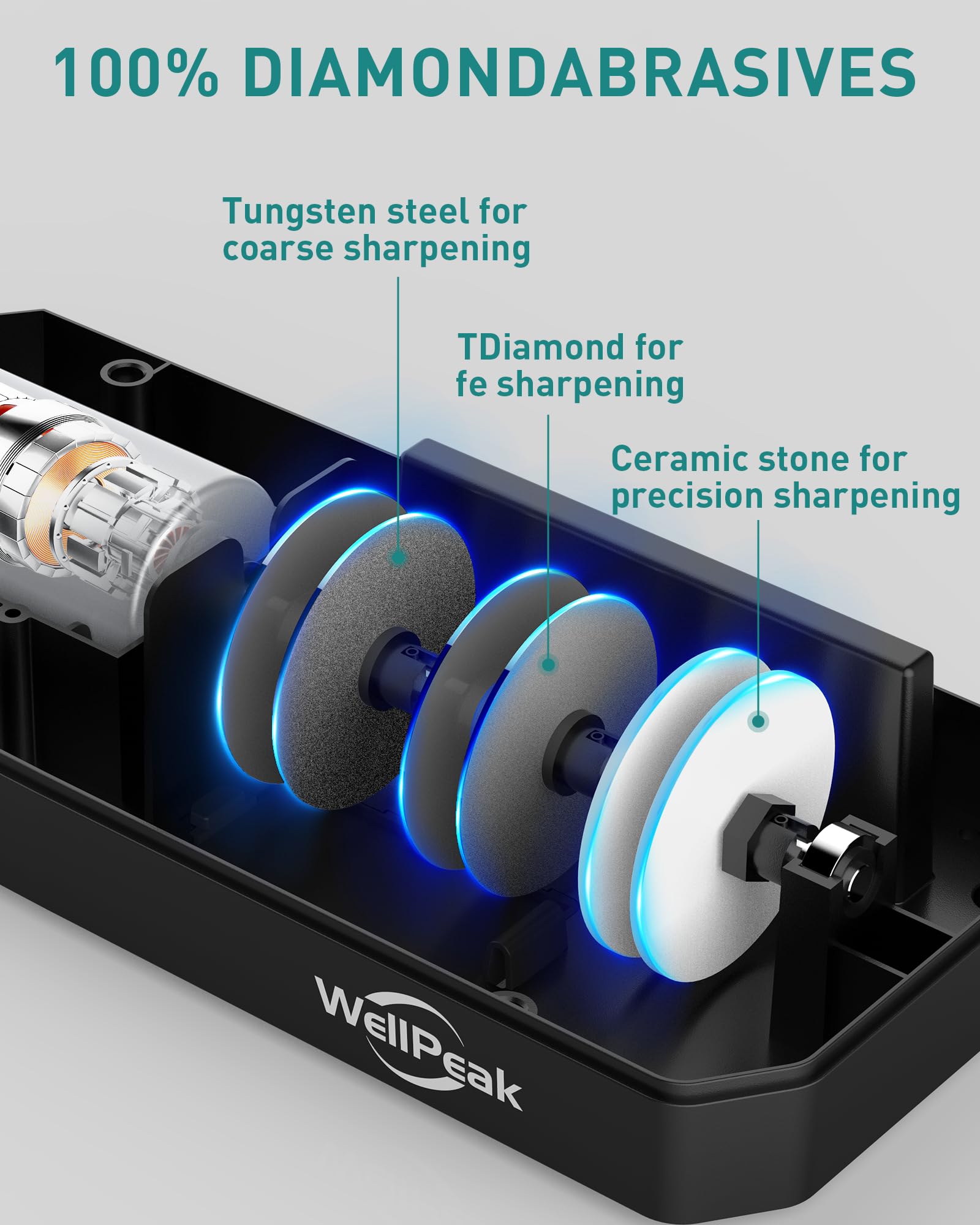 WellPEAK etapa 2 con diamante fino para afilar con precisión