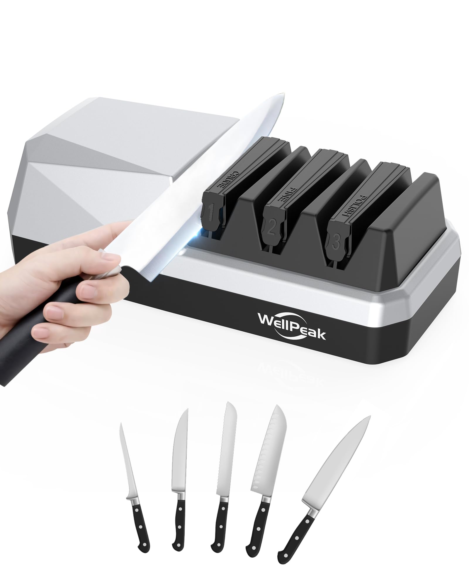 WellPEAK etapa 1 con diamante grueso para dar forma al filo