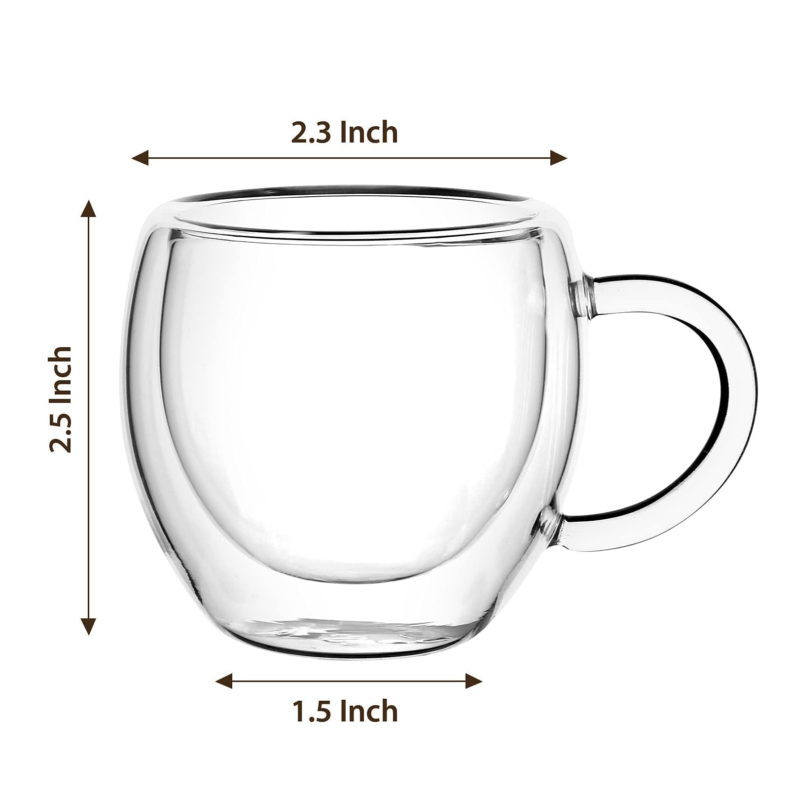 Copa espresso Wells de cristal claro, 80 ml, realza el color y la textura.
