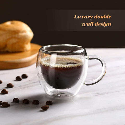 Tazas espresso Wells con mango ergonómico para un agarre cómodo.