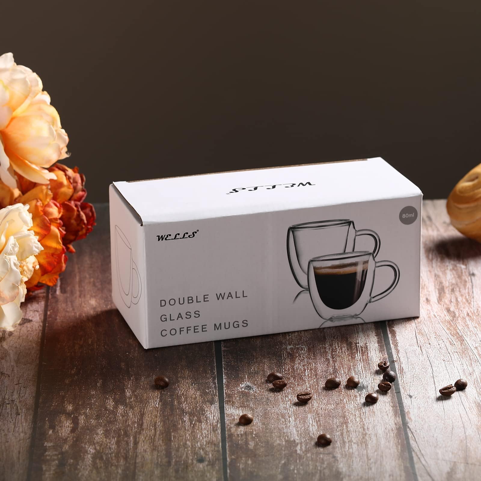 Conjunto Wells de tazas espresso: doble pared y condensación controlada.