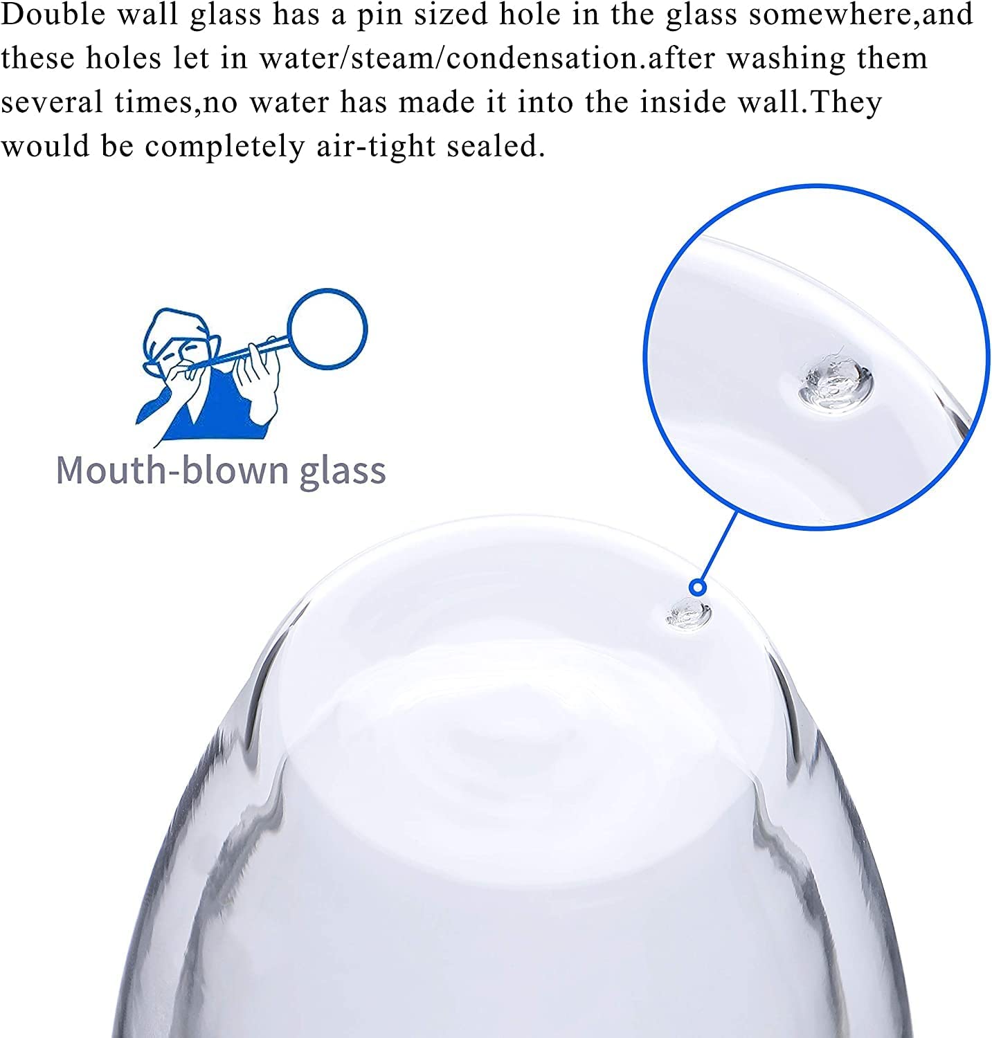 Vaso Wells apto para microondas, vidrio doble para confort térmico.