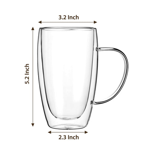 Vaso Wells de borosilicato claro, exterior sin condensación para beber cómodo.